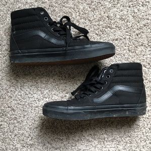Vans all black high tops